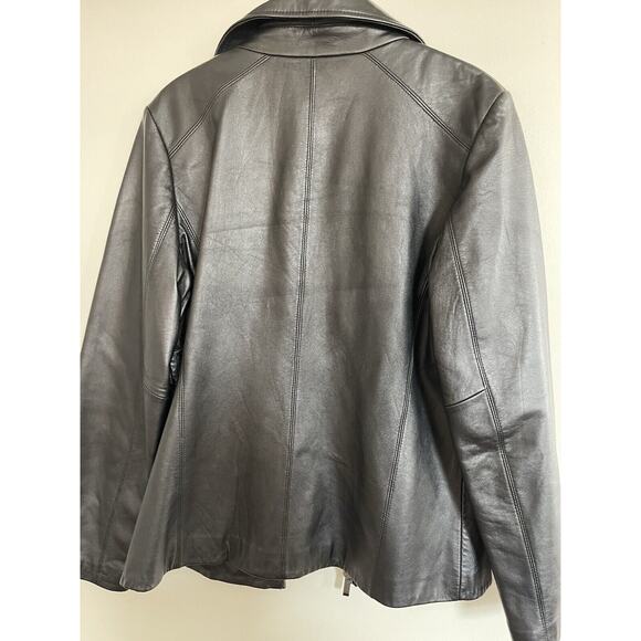 NEW WILSONS LEATHER M. JULIAN THINSULATE LEATHER SCUBA JACKET $375‎ Black Size S - Picture 5 of 7